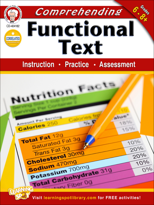 Title details for Comprehending Functional Text, Grades 6 - 8 by Schyrlet Cameron - Available